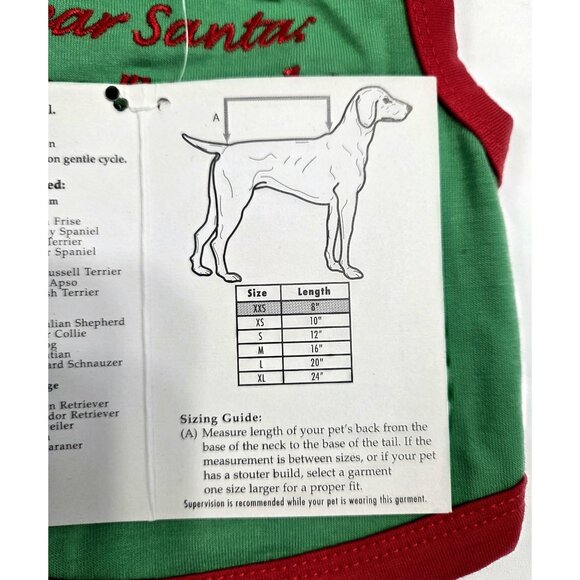 Zack & Zoey Dog Sweater Pullover XXS Dear Santa Define Naughty NWT - Picture 8 of 8